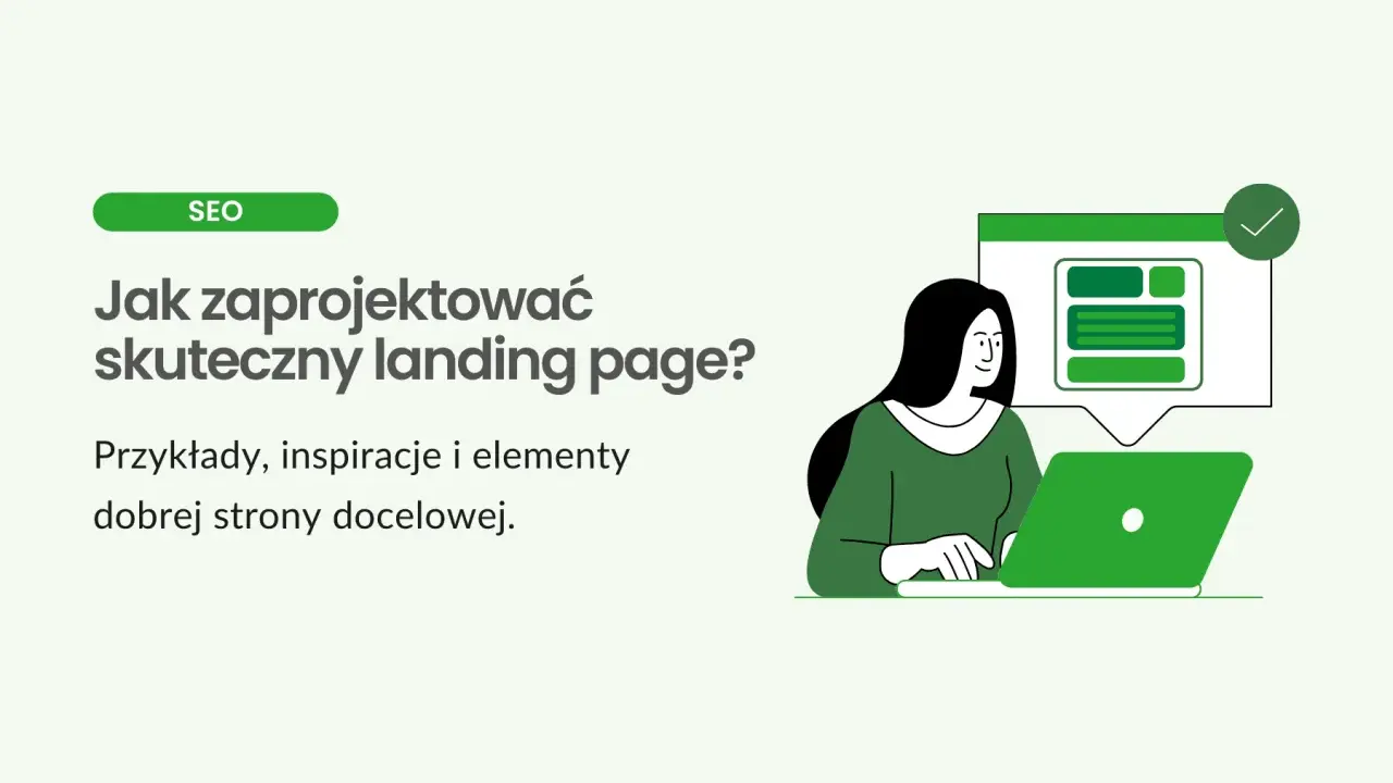 Ilustracja pokazuje, jak projektować skuteczne landing page. Znajdziesz tu przykłady i inspiracje.