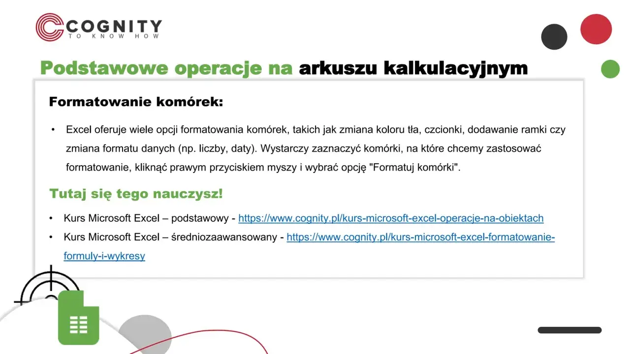 Excel triki: formatowanie komórek, czcionki, ramki. Naucz się podstaw i zaawansowanych opcji na kursach.