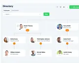 Schemat organizacyjny firmy. Na szczycie znajduje się head of, Daniel Thomas (COO), poniżej jego podwładni.