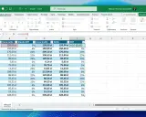 Excel pokazuje, jak obliczyć popyt, prezentując ceny netto, brutto i VAT dla różnych towarów. Formuła w komórce F2 pokazuje, jak to zrobić.