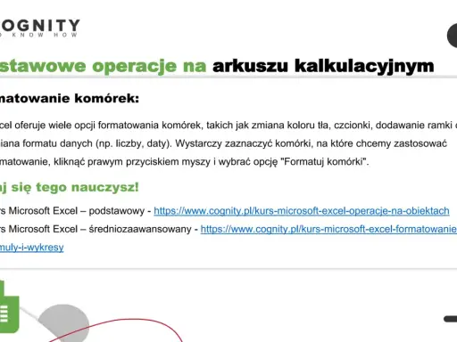 Excel triki: formatowanie komórek, czcionki, ramki. Naucz się podstaw i zaawansowanych opcji na kursach.