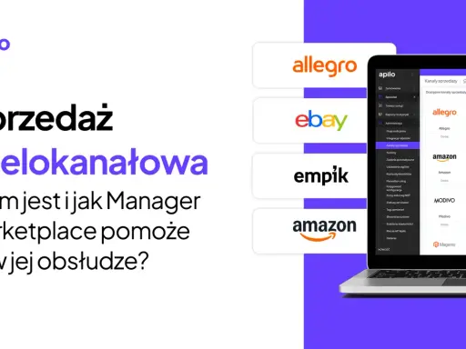 Apilo wspiera sprzedaż wielokanałową, integrując platformy jak Allegro, Amazon, eBay. Manager Marketplace ułatwia obsługę.