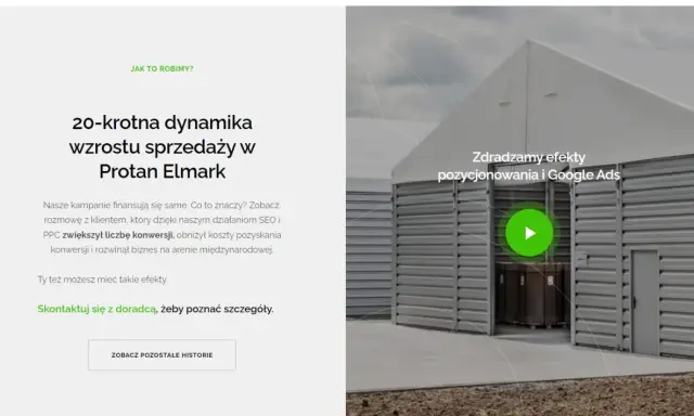 Dowód słuszności w reklamie: Protan Elmark zwiększył sprzedaż 20-krotnie dzięki SEO i Google Ads. Zobacz, jak osiągnąć sukces.
