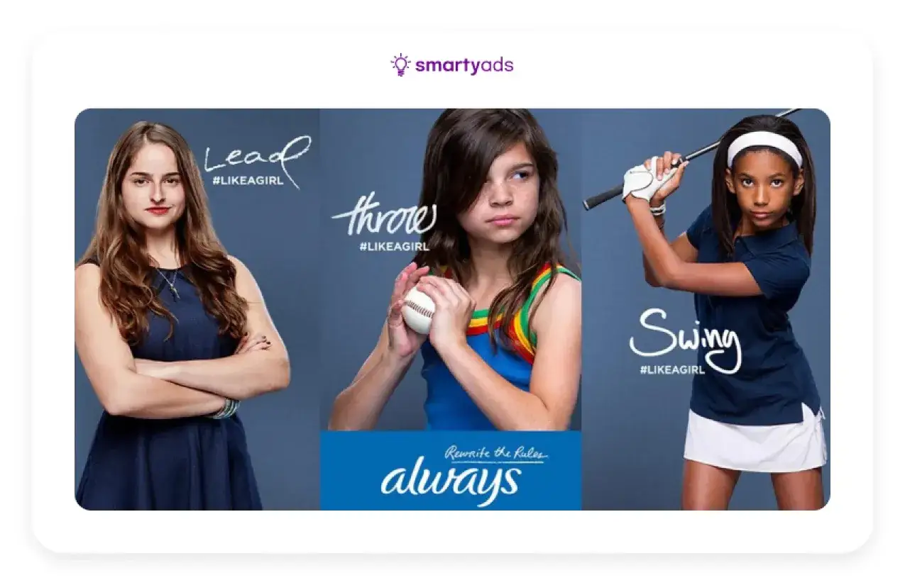 Trzy dziewczyny: liderka, miotaczka i golfistka. To storytelling przykłady siły i determinacji. #LIKEAGIRL