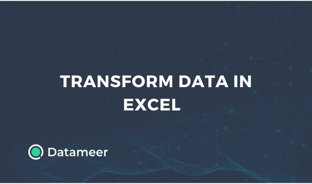 Transformacja danych w Excelu. Logo Datameer.