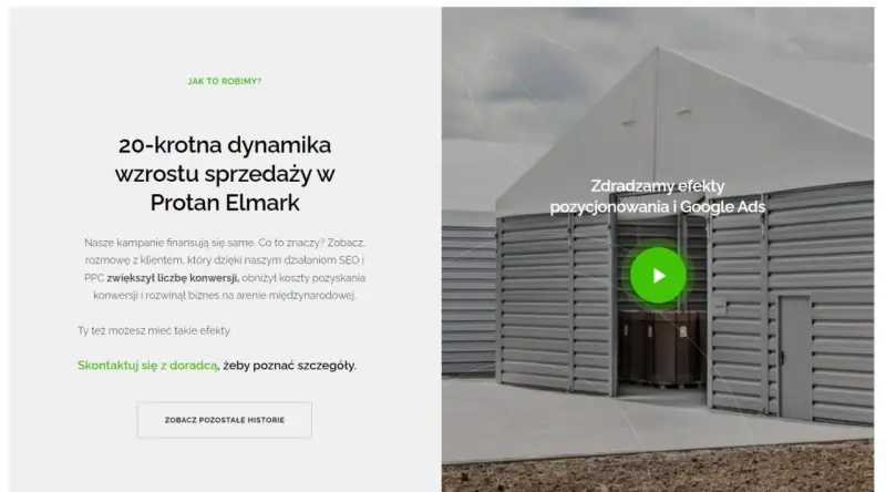 Dowód słuszności w reklamie: Protan Elmark zwiększył sprzedaż 20-krotnie dzięki SEO i Google Ads. Zobacz, jak osiągnąć sukces.